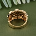 thumbnail image 2 of Diastar Jewels Men's Round Cut CZ 14K Yellow Gold Finish Silver Nugget Ring For Gift, 2 of 5