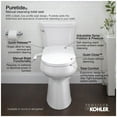 thumbnail image 3 of Kohler K-76923-96 Puretide Round Manual Bidet Toilet Seat, White With Quiet-Close Lid And Seat, Adjustable Spray Pressure And Position, Self-Cleaning Wand, No Batteries Or Electrical Outlet Needed, 3 of 7