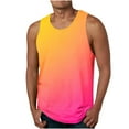 thumbnail image 4 of S-5X Big & Tall Tank Tops for Men Plus Size Sleeveless Muscle Shirts Mens Pullover Gradient Printed Crewneck Breathable Athletic Workout Tops Vests, 4 of 7