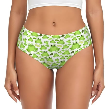 Womens Underwear - Cute Frogs No Show Seamless Underwear for Women  Soft Stretch Sexy Women s Panties  Cute Hipster Ladies Panties Bikini Underwear Briefs