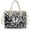 Black – Leopard Print Butterfly, variant on Polynesian Print PVC Tote Bag for Women Transparent Waterproof Shoulder Handbag with Removable Strap Hobo Shopper for Beach Weekends and Commute Hours