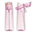 thumbnail image 3 of La mejor opción de regalo! 650 ml botella de agua deportiva Alr sin BPA con pajita, botellas de bebida con 2 cápsulas de sabor, taza de agua perfumada D, 3 of 7