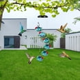thumbnail image 4 of SLYNSHome Charming Wind Chimes Hummingbird Feeders for Outdoors Hanging ant and bee Proof,Never Leak,Perfect Garden Decor for Outside Garden Decorations - Blue, 4 of 7