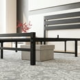 thumbnail image 3 of Queen Size Metal Bed With Black Wooden Headboard. Non-slip, Noiseless Installation. 9 Legs, 12 Steel Slats, 500 Lbs Capacity. Extra 10.6-inch Under Storage Space Frame And Setup. Legs & Slats For, 3 of 6