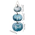 thumbnail image 2 of 3‑Pcs Halloween Pumpkin Welcome Hanging Sign, Fall Wooden Decor for Halloween Parties, Indoor & Outdoor Porch Use, 2 of 5