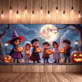 thumbnail image 5 of Halloween Theme Kids Banner Pumpkin Decoration Ghost Costume Witch Hat for Halloween Party Outdoor Decoration Night Celebration, 5 of 9