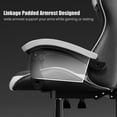 thumbnail image 4 of Bigzzia Gaming Chair Office Chair, Ergonomic Game Chair with Height Adjustable Headrest and Lumbar Support for Adults Teens, Black & White, 4 of 7