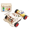 thumbnail image 5 of Kit de Coche de Control Remoto de Madera DIY: Mini Coche de Carreras con Tracción en las Cuatro Ruedas, Kits de Experimentos Científicos para Adolescentes y Niños. Regalos., 5 of 5