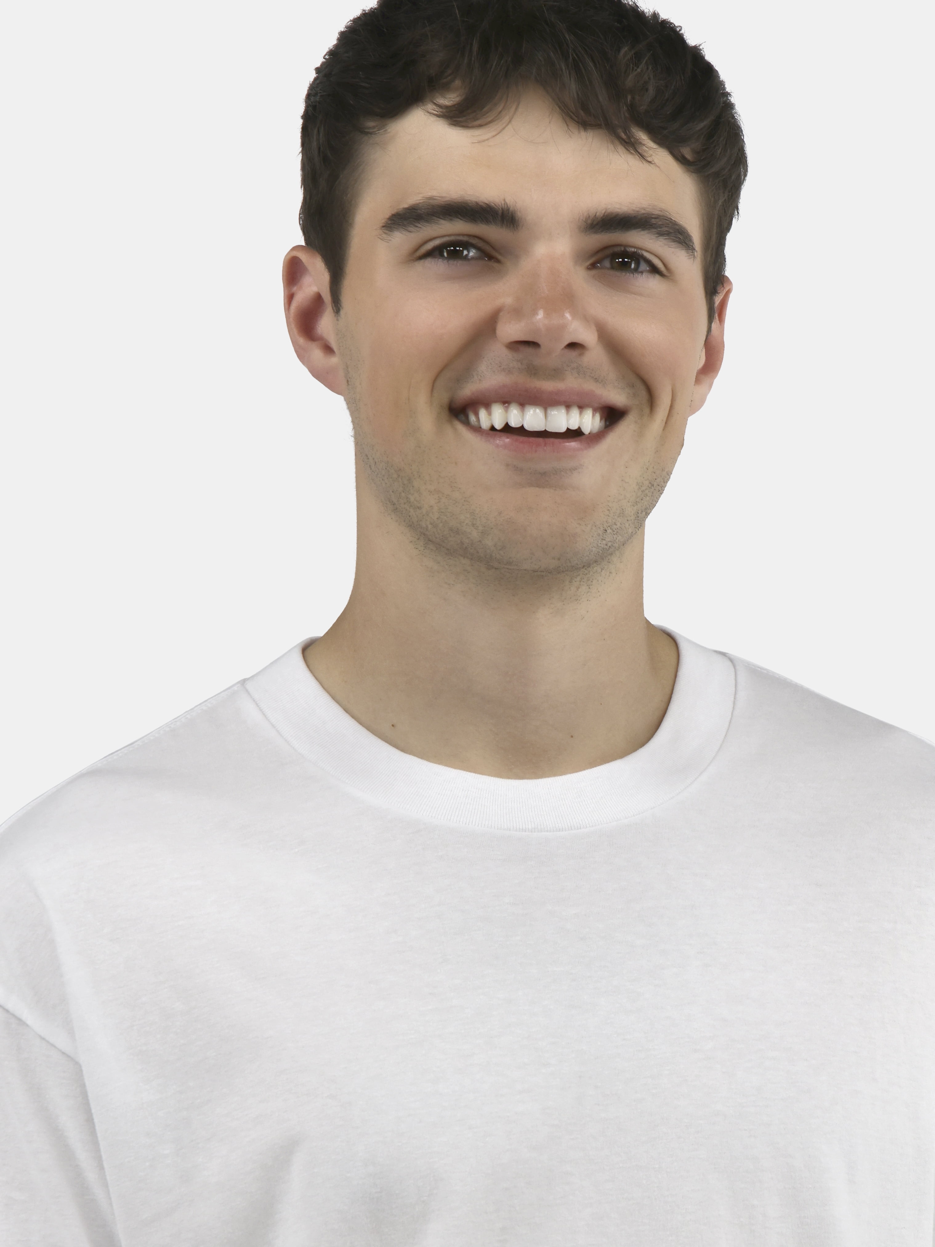 No Boundaries Cotton Oversized Cropped Tee with Short Sleeves, Men's and Big Men's XS-5XL