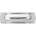 thumbnail image 4 of Sterling Silver Ss 6mm Half Round Milgrain Size 12.5 Band Made In United States qwm060-12.5, 4 of 5