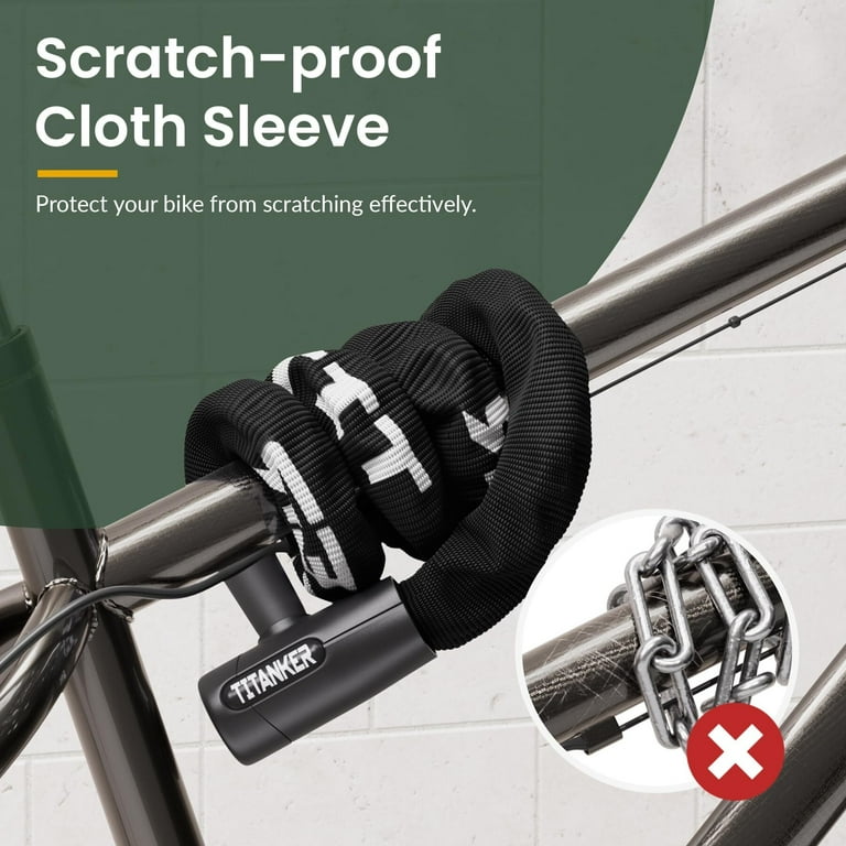 Titanker Bike Chain Lock, Security Anti-Theft Chain Lock for