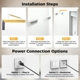 thumbnail image 5 of LED Bathroom Vanity Mirror with Front & Back Lights, Anti-Fog, Dimmable 3 Color Temperatures, Frameless Wall-Mounted Mirror, Vertical/Horizontal, Plug-In or Hardwired, 5 of 10