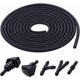 thumbnail image 1 of Kit de manguera de limpiaparabrisas, boquilla de limpiaparabrisas, manguera de fluido con junta de boquilla de 3 piezas, boquillas de limpiaparabrisas de 2 piezas (negro-6 piezas) -, 1 of 5