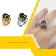 thumbnail image 3 of Guardurnaity Anillo Vintage moda Unisex cumpleaños boda compromiso playa trabajo tienda vacaciones joyería de moda para mujer hombre Ropa, zapatos y accesorios Miscelánea Oro Tamaño 10 Guardurnaity AP015218-04, 3 of 6
