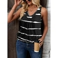 thumbnail image 3 of Zeagoo Womens Tank Tops Loose Fit V Neck Ruched Sleeveless Tops Casual Basic Banded Shirts S-XXL, 3 of 5