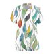 thumbnail image 4 of Camisetas Casuales de las Mujeres Más Tamaño V-Cuello Impresión Manga Corta Color Sólido Base de Verano Superior, Ligero para Diario, 4 of 9