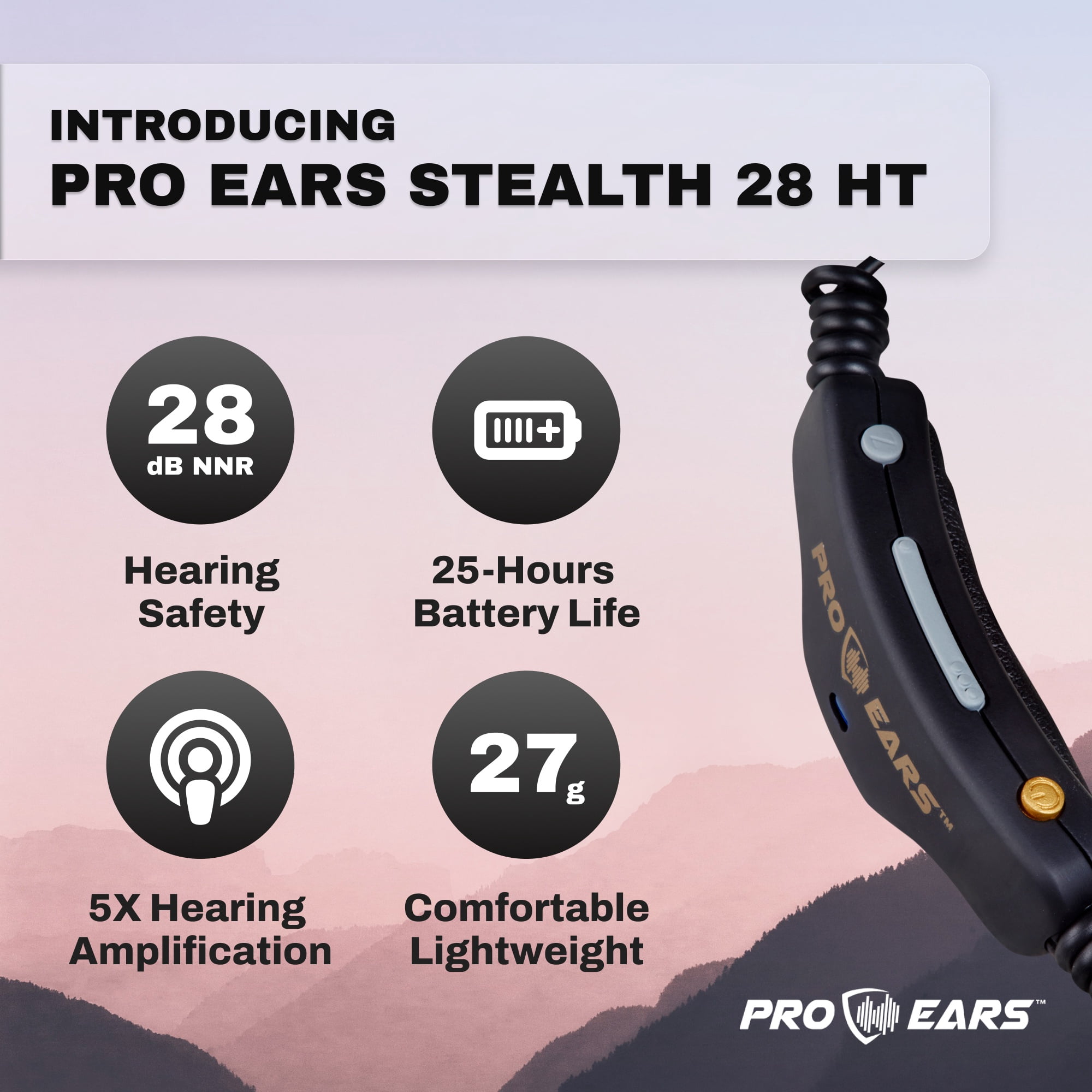 Pro Ears Stealth Bluetooth 28 Htbt Hearing Amplifiers, Black, One Size