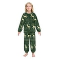 thumbnail image 2 of BZSMCE Unisex Fluffy Pajama Set Forest Deer's Festive Tapestry Printed, 2 of 8