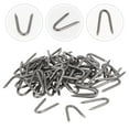 thumbnail image 1 of SHOWERORO 140pcs Reusable Fence Staples Silver Iron Fixing Fences Compact Design Garden, 1 of 8