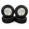 thumbnail image 1 of Llantas de plástico resistentes al desgaste Ounissouiy 4 piezas para 1/24 RC Axial SCX24 Plata, 1 of 6