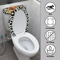 thumbnail image 3 of FOR U DESIGNS Highland Cattle Sunflower Cow Print Toilet Lid Cover Toilet Tank Cover 2 Pcs, Machine Washable Seat Covers, Prevents Dust, Fits Most Round, Elongated and Oblong Lids, Accessories Decor, 3 of 8