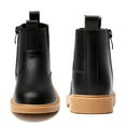 thumbnail image 3 of DADAWEN Boy's Ankle Boots Side Zipper Waterproof Chelsea Boots Black 4 M Big Kid, 3 of 5
