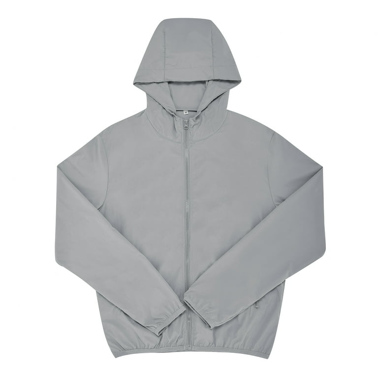 Windproof Lightweight Hooded Windbreaker Shell Jacket for Men
