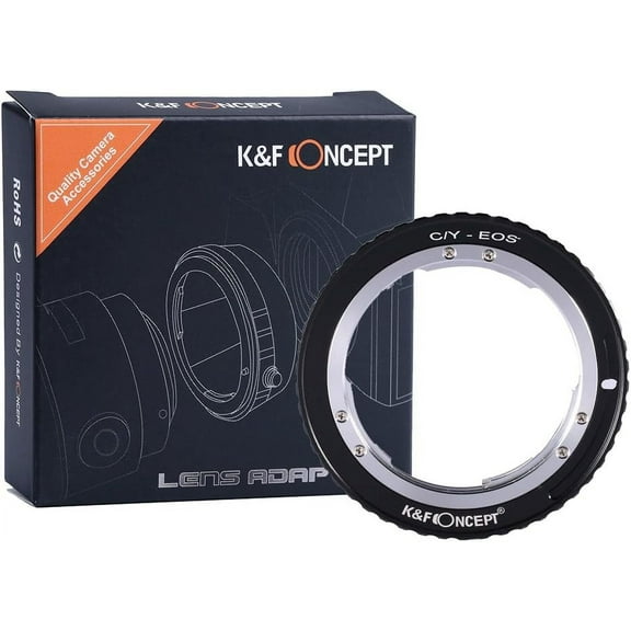K&F Concept Lens Mount Adapter Contax Yashica C/Y Lens to EF Adapter, for 1D, 1DS, Mark II, III, IV, 5D, Mark II, 7D, 30D, 40D, 50D, 60D, 70D, Digital Rebel T2i, T3, T3i, T4i