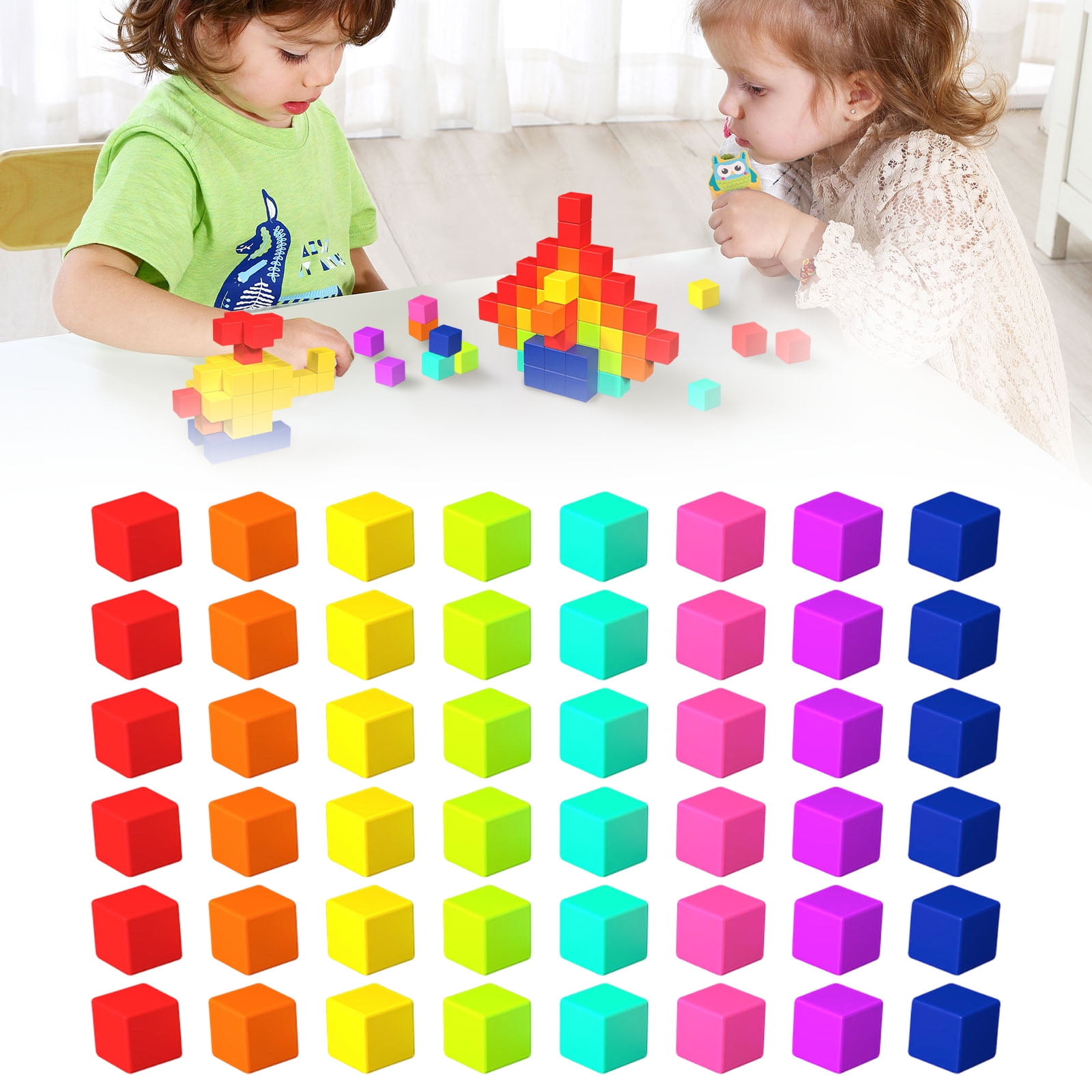 ZMKIAG Assembly Building Blocks for 𝗖𝗵𝗶𝗹𝗱𝗿𝗲𝗻 - Multicolor Puzzle and Intelligence Toy Development, Brain Powered Construction Set for 𝗕𝗼𝘆𝘀 & 𝗚𝗶𝗿𝗹𝘀, Creative Stem Learning Kit