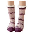 thumbnail image 3 of Vinsonshop Womens Slipper Socks Womens Fuzzy Socks Fuzzy Slipper Socks Warm Fuzzy Socks for Women Cute Fuzzy Socks Fluzzy Socks Winter Socks for Women Purple One Size, 3 of 6