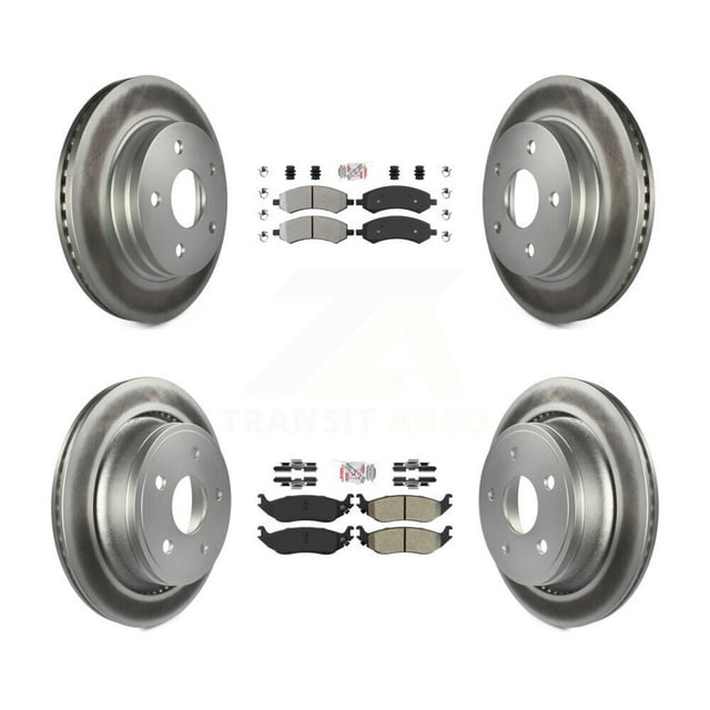Transit Auto Front Rear Semi-Metallic Pads and Coated Disc Brake Rotors Kit for Car Ram 1500 Classic Dodge Chrysler Aspen Durango KGA-101176