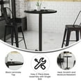 thumbnail image 4 of Emma + Oliver 30"RD Black Laminate Bar Table Top-22"x22" Base, 4 of 9