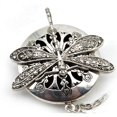 thumbnail image 2 of 1Pc Antique Silver Dragonfly Aromatherapy Diffuser Pendant Necklace, 2 of 5