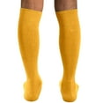 thumbnail image 2 of COUVER Toe, Sole & Heel Cushioned Adult/Youth Athletic Hockey, Softball, Volleyball, Lacrosse, Any Sports Knee High Socks, GOLDEN YELLOW, Small, 2 of 6