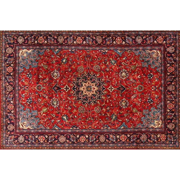 Ahgly Company Indoor Rectangle Traditional Sienna Brown Medallion Area Rugs, 7' x 10'