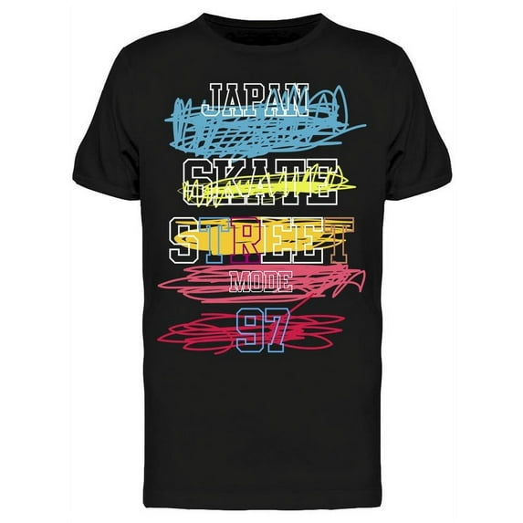 Japan Skate Street Art Scribbles T-Shirt Men -Image by Shutterstock, Male Small
