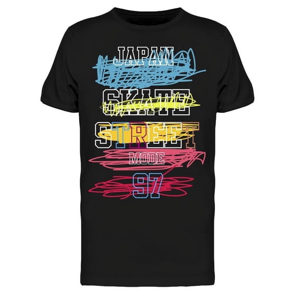 Japan Skate Street Art Scribbles T-Shirt Men -Image by Shutterstock, Male 5X-Large