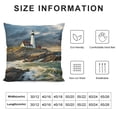 thumbnail image 5 of Chilfamy Lighthouse Rocks Water Pillow Covers for Couch Sofa Indoor Outdoor Pillow Case Aesthetic Decorative Year-Round Suitable Pillowcase 1PC 18x18in, 5 of 5