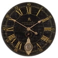 thumbnail image 6 of Uttermost Bond Street 30" MDF Brass and Aluminum Wall Clock in Black, 6 of 6