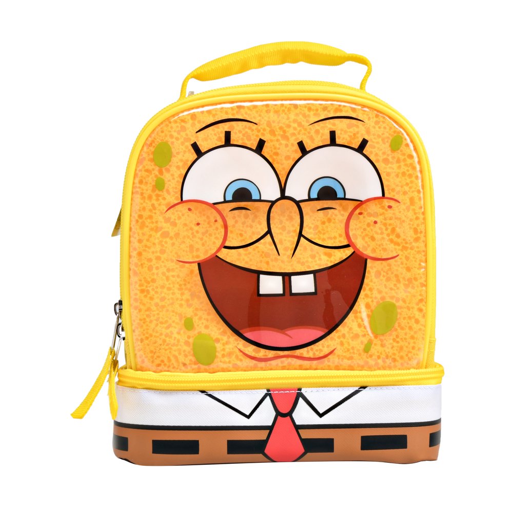 Spongebob Squarepants Dual Compartment Lunch Tote Box Bag