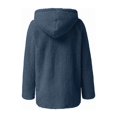 thumbnail image 5 of Women'S Light-Weight Warm Jacket Plus Size Zip Up Hoodie Fleece Winter Coat Soft Fuzzy Cardigan with Pockets Blue XXXL, 5 of 6