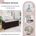 thumbnail image 3 of Wood Storage Bench with Removable Cushion and 3 Shutter-Shaped Doors (Espresso), 3 of 8