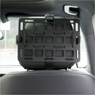 wrumava Car Seat Back Organizer, Tactical Molle Nylon Vehicle Panel  Universal Fit Car Backseat Cover Protector (Olny Tan molle seat organizer)