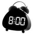thumbnail image 3 of Despertador Digital Electrónico LED con Doble Campana, Decoración para El Hogar, Números Grandes, Reloj de Escritorio, Reloj de Noche con Sonido Poten Negro, 3 of 9