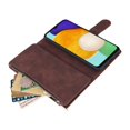 thumbnail image 4 of Dteck for Samsung Galaxy A13 5G Case Wallet with Zipper Pocket, Galaxy A13 5G Leather Case, PU Leather Card Holder Folio Flip Cover with Wrist Strap for Samsung Galaxy A13 5G,Coffee, 4 of 4