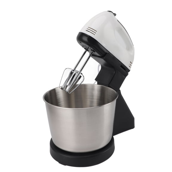 Electric 7-Speed Stand Mixer, 1.7L Stainless Steel Bowl, Handheld Detachable Design for Baking Cakes and Whipping Cream (110V US Plug)