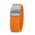 thumbnail image 1 of 22mm Waterproof Silicone Watch Band Strap with Stainless Steel Clasp Buckle (Orange), 1 of 8