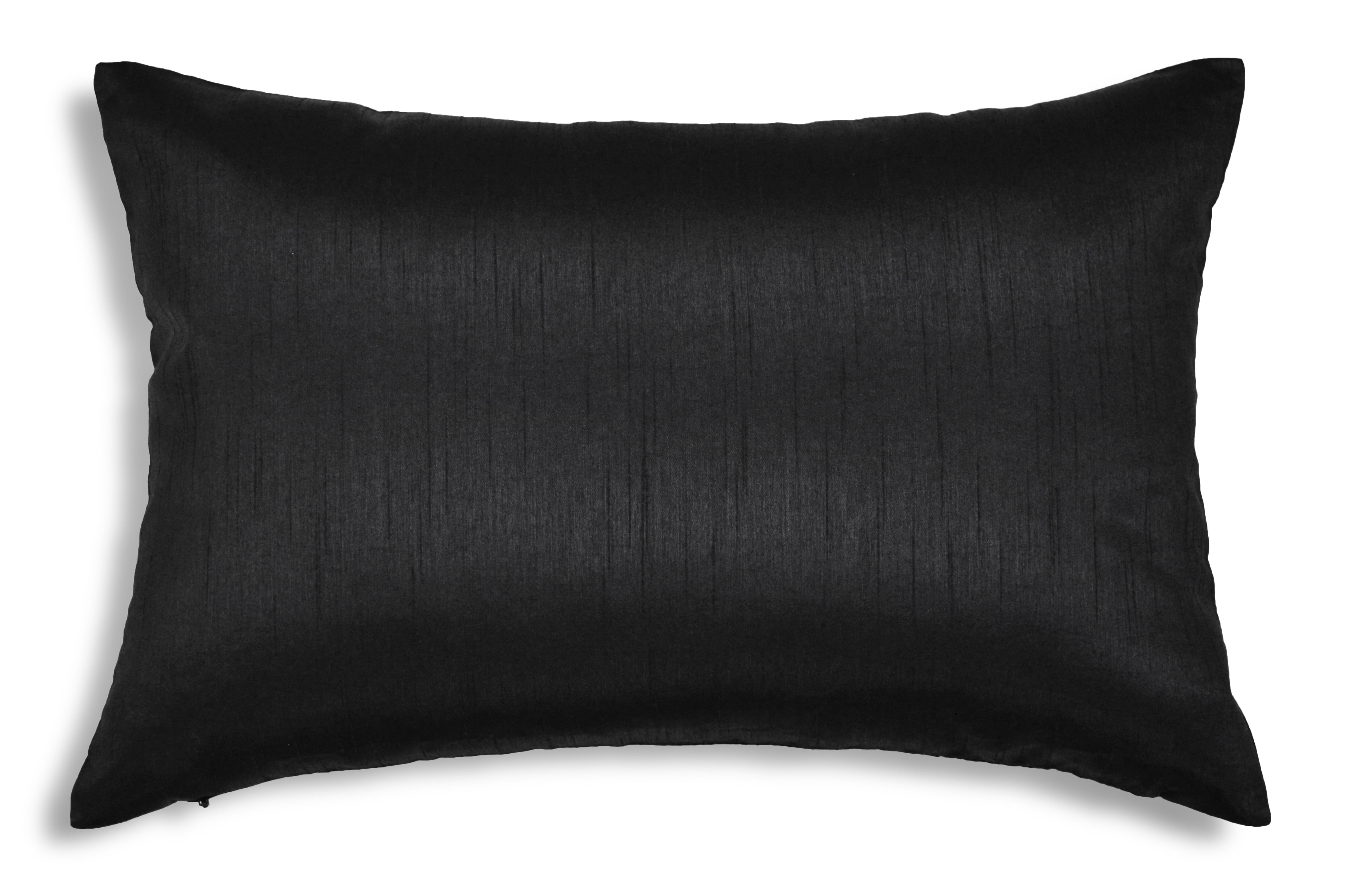 Aiking Home Solid Faux Silk Decorative Throw Pillow COVER 12 by 18