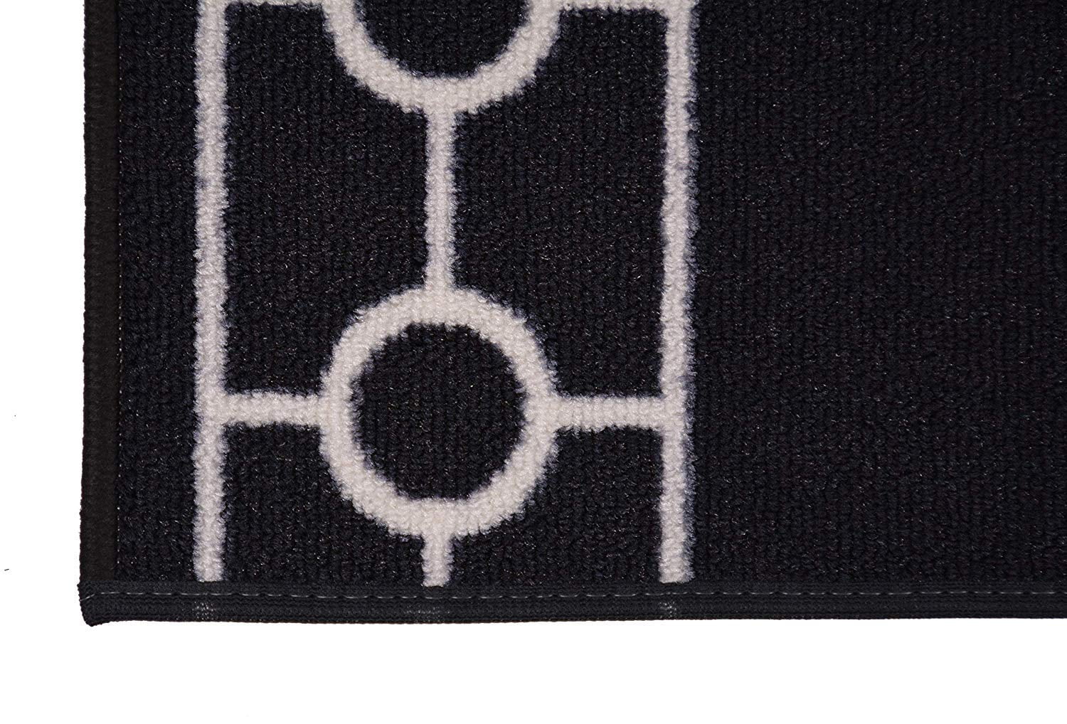 Extra-Long Low Pile Runner Rug Skid Resistant Backing Rug Runner Bordered Geometric Abstract Design Cut to Size Roll Runner Rugs - 2 Feet x 26 Inch