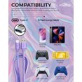 thumbnail image 5 of Liquipel Powertek Metallic Shine USB Type C Charger Cable, 6ft Fast Charging USB C Cord, Adapter for Car, Galaxy, Android, Note, MacBook, Nintendo, PlayStation, Chromebook, Pixel - Purple, 5 of 6